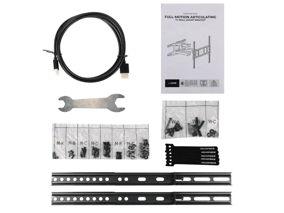 テレビ壁取付けブラケット　Monoprice 　フルモーション テレビ壁取付けブラケット Monoprice フルモーション Monoprice 滑らか