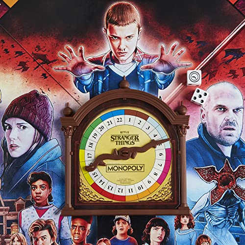 MONOPOLY: Netflix Stranger Things Edition Jeu de société pour adultes et adolescents à partir de 14 ans, jeu pour 2 à 6 joueurs, inspiré de Stranger Things saison 4, multicolore, L, (F2544) – Image 5