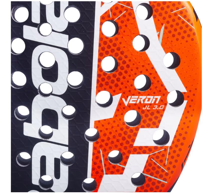 Babolat Racchetta Padel Veron JL 3.0, Fibra di Carbonio, Rosso e Nero, Unisex, Dynamic Stability System