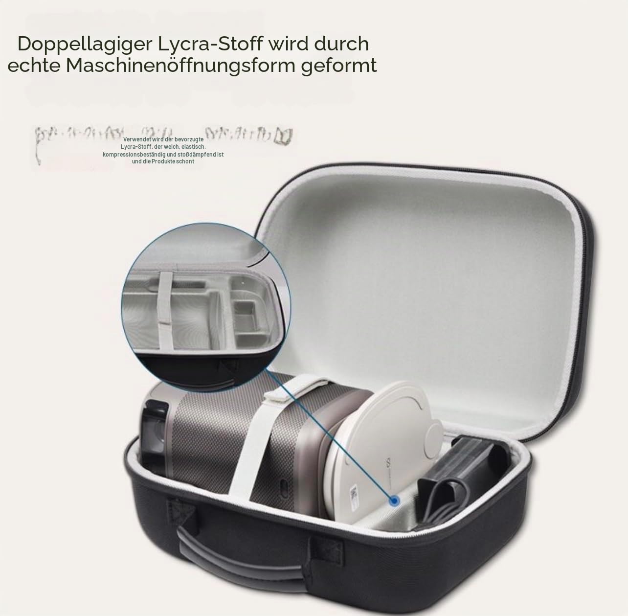 Hartschalenkoffer für XGIMI MOGO 2 Pro Projektor, Eva, stoßfest, wasserdicht, leicht zu tragen, mit tragbarem Netzgürtel, große Kapazität zur Aufbewahrung von Projektor, Zubehör