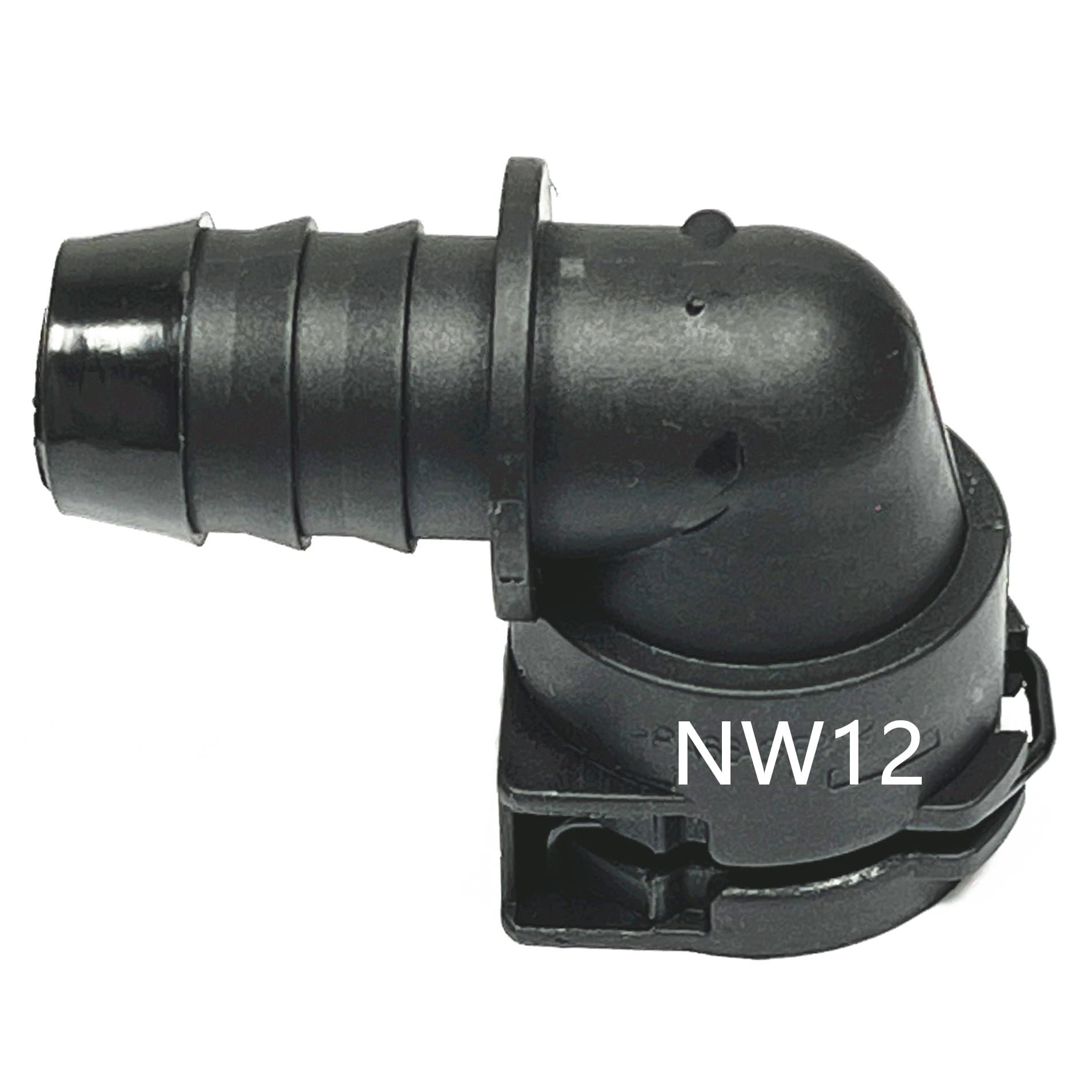 NW12 Coolant Hose Connector Adapter,Radiator Pipe Line Fitting for Chevrolet Mercedes-Benz BMW Audi Volkswagen Volvo Buick,Engine Heater Hose Assembly Junction Flange Repair Kit Barbed,90 Deg,0.74in