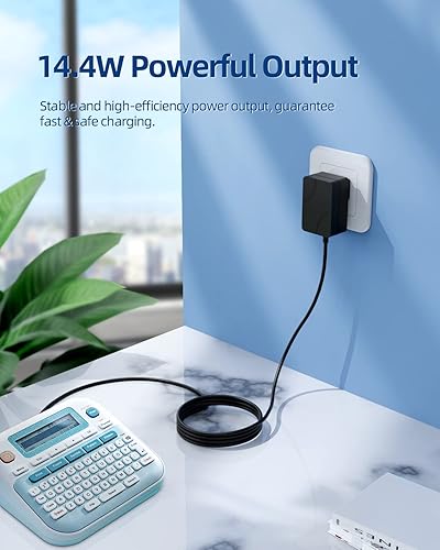 Miniatura 6 de Adaptador de CA compatible con Brother P-Touch, cargador con certificación UL para PT-D200 PTD210 PTD220 PT-D200G PT-D215e PTH110 PT-1880 PT-1890