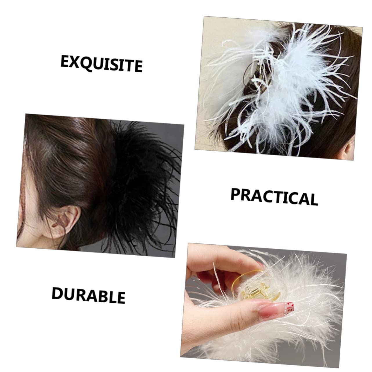 FRCOLOR 6pezzi Plume Hair Clips e Eleganti Fermagli Per Stile Per Donne Accessori Moda Per Cerimonie e Occasioni Speciali