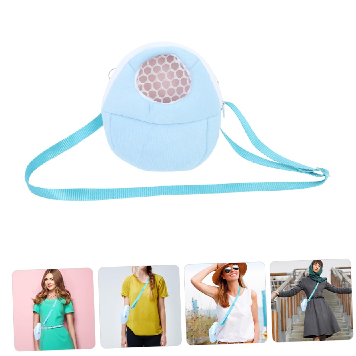 Levemolo Hamster Carrier Bag Mesh Ventilation Portable Travel Carrier for Small Pets Pet Outing Bag Shoulder Strap