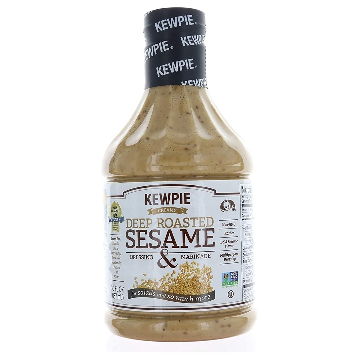 Kewpie Creamy Deep Roasted Sesame Dressing & Marinade 30oz - Rich Nutty Umami for Salads, Dips & Meats