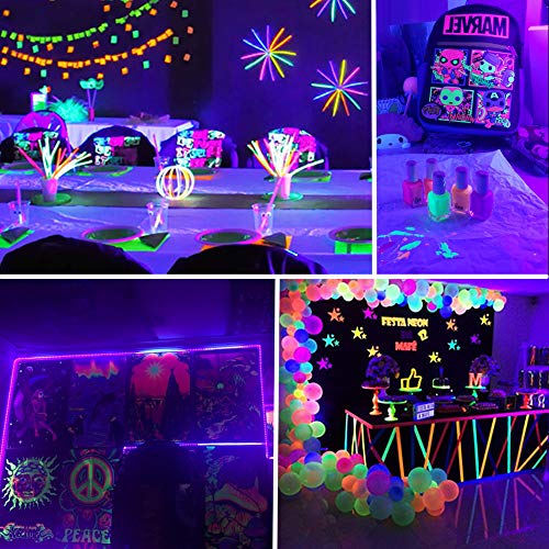 Image of BlackLights LED Rope Strip Lights, 110V Outdoor Black Lights Kit, Waterproof 432LEDs 40FT Flexible Purple Rope Light for Birthday Halloween Stage Fluorescent Dance Party Home Decoration