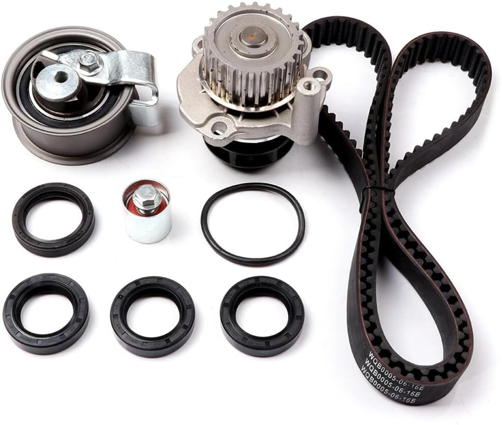ASAPE TBK306A Timing Belt Kit with Water Pump Fit for 2001-2006 for Audi A4 1.8L 2001-2005 for Volkswagen Beetle 1.8L 2000-2006 for Audi TT 1.8L