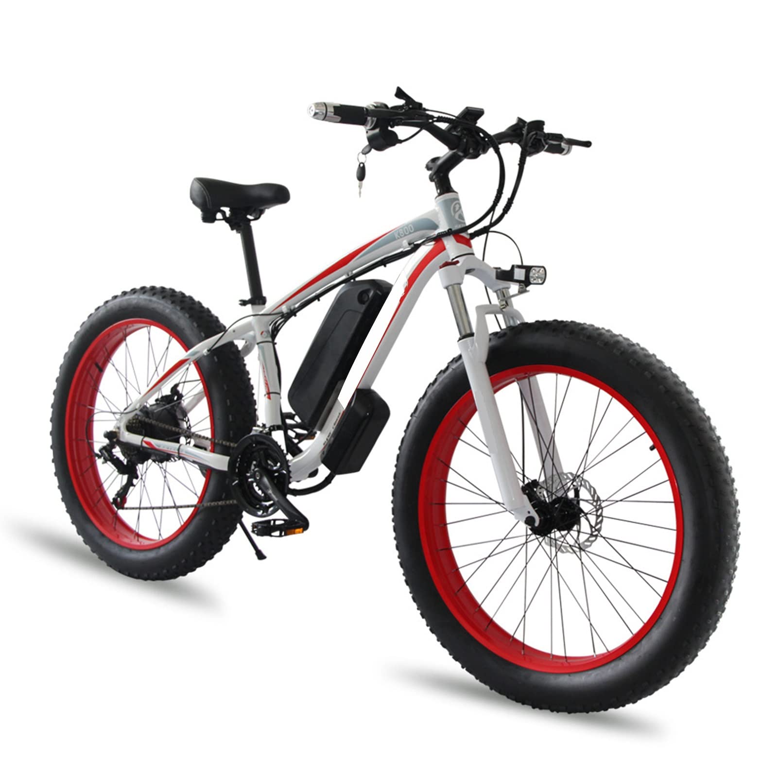 bzguld Electric bike 1000W Electric Bikes For Adults 28 Mph E Bikes 26 Inches Fat Tire Electric Mountain Ebike For Men 48V 18Ah Lithium Battery Motor Electric Snow Bicycle