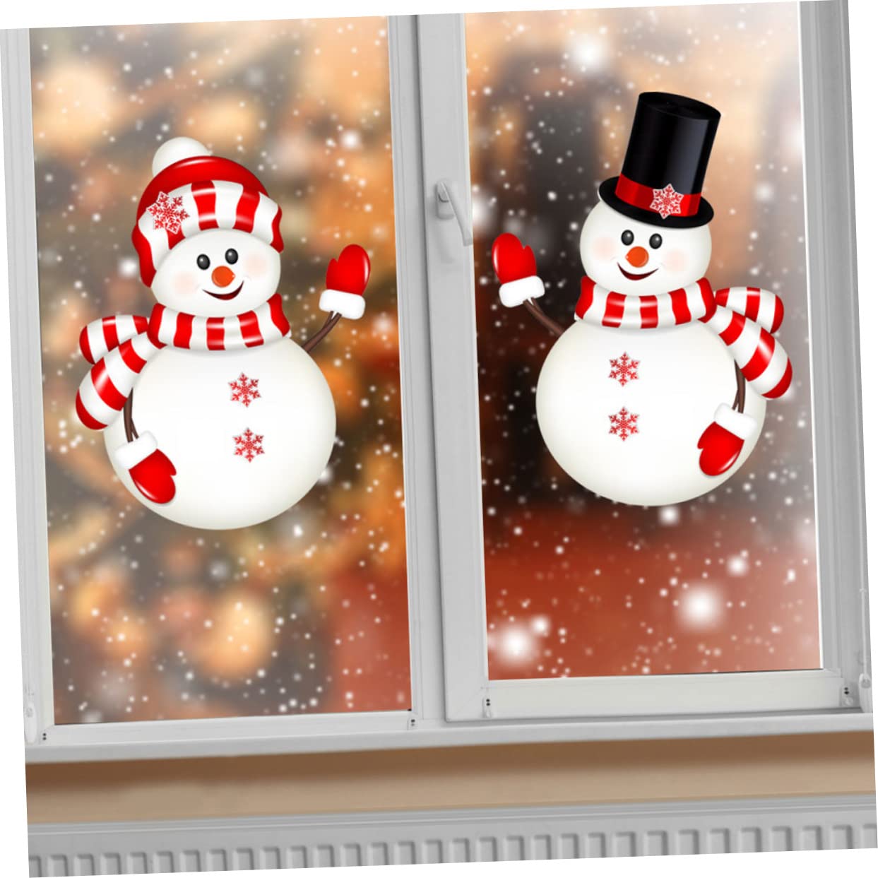 Cabilock 10hojas Pegatinas De Adorables Para Ventanas De Calcomanías Navideñas Reutilizables De Pvc Decoración Festiva Para Puertas y Ventanas