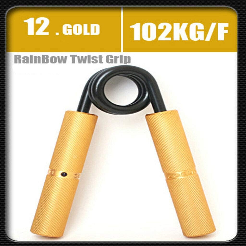 Rainbow Twist Hand Gripper Workout Equipment , Strength Training, Wrist Strengthener, Home Gym Weights Hand exerciser(Gold ( 102KG , 225LB ))