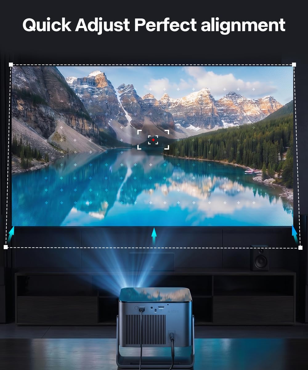 Magcubic HY350NTV inteligentny projektor Full HD 1080p 4K, Android 13 | 500 ANSI lumenów autofokus, dwuzakresowy Wi-Fi, Bluetooth, projektor z krótkim zasięgiem, kompatybilny z Netflix do kina