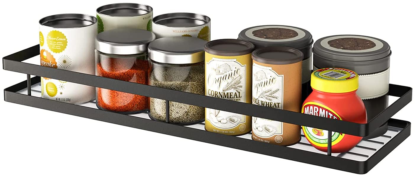 Shiok Decor Metal Spice Rack Organiser Wall Mounted Pack,Hanging Seasoning Spice Rack Shelf Holder Storage for Kitchen Cabinet (Black) Make in INDIA (B09DSDF3FZ) Amazon Price History, Amazon Price Tracker