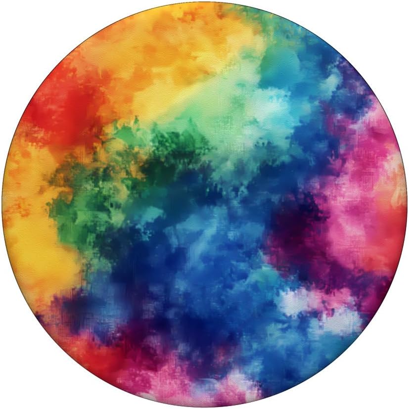 Abstract Design as Colorful Retro Psychedelic Art, A Tie-Dye PopSockets Adhesive PopGrip image 3