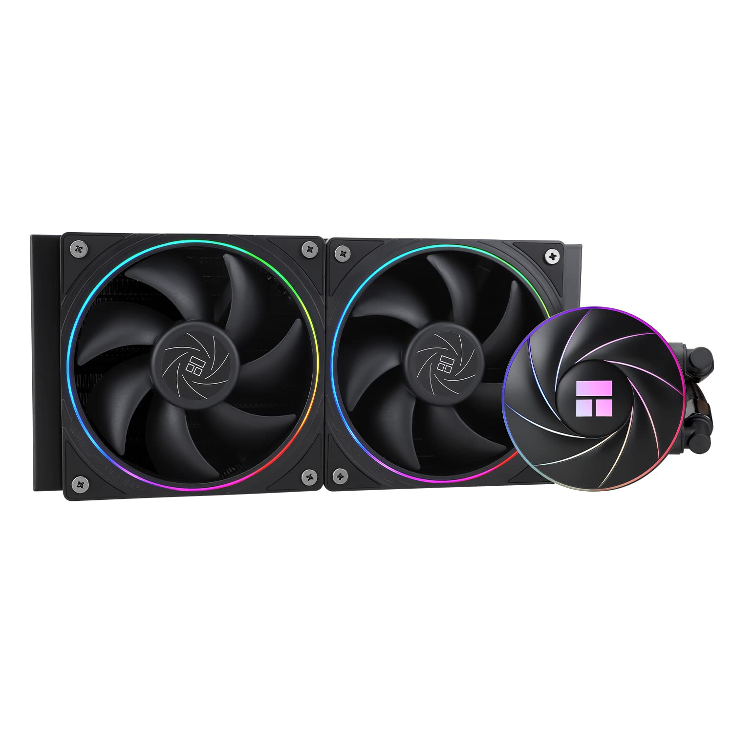 Thermalright Aqua Elite 240 ARGB V2 - Enfriador de agua para CPU (240 Aio, ventilador PWM de 2 x 120 mm, efecto de apertura fina, para AM4/AM5, Intel LGA1150/1151/1200/1851/1700
