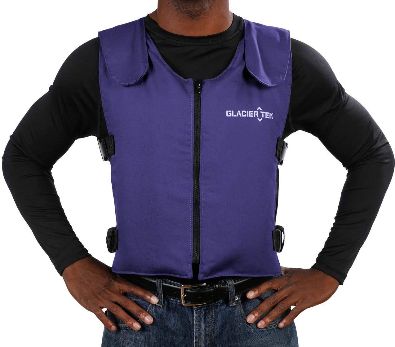 Glacier TekOriginal Cool Vest with FR3 Flame-Retardant Banox Fabric and Nontoxic Cooling Packs