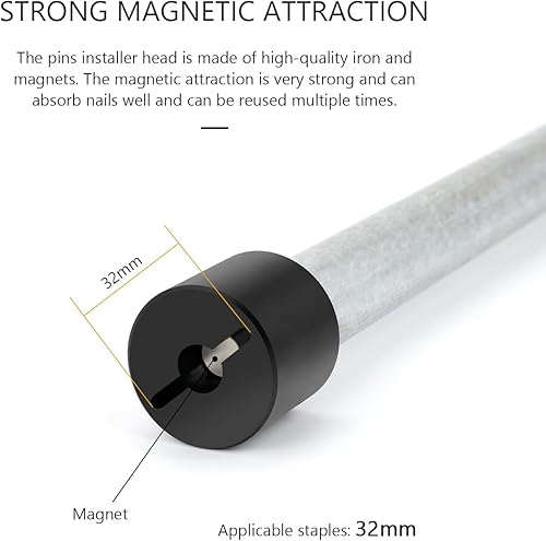 Miniatura 4 de HUAALIUCHE Controlador de grapas de paisaje, controlador de grapas de césped de 39 pulgadas, instalador de estacas de jardín para tela de paisaje,