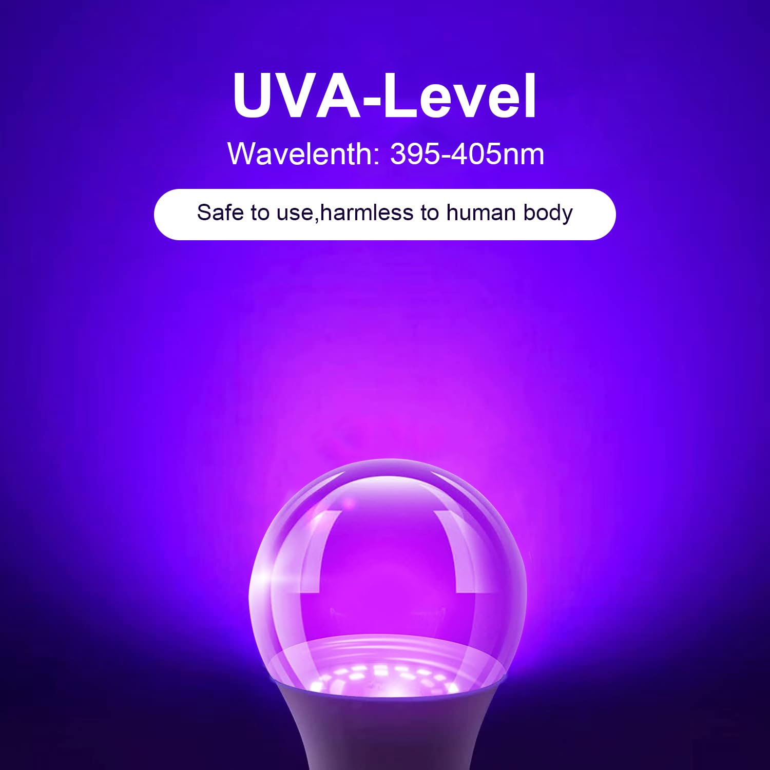 Lampadine UV LED 9W 395nm - Set Da 2, Luce Nera Per Feste, Body Painting E Decorazioni Fluorescenti - Foto 2