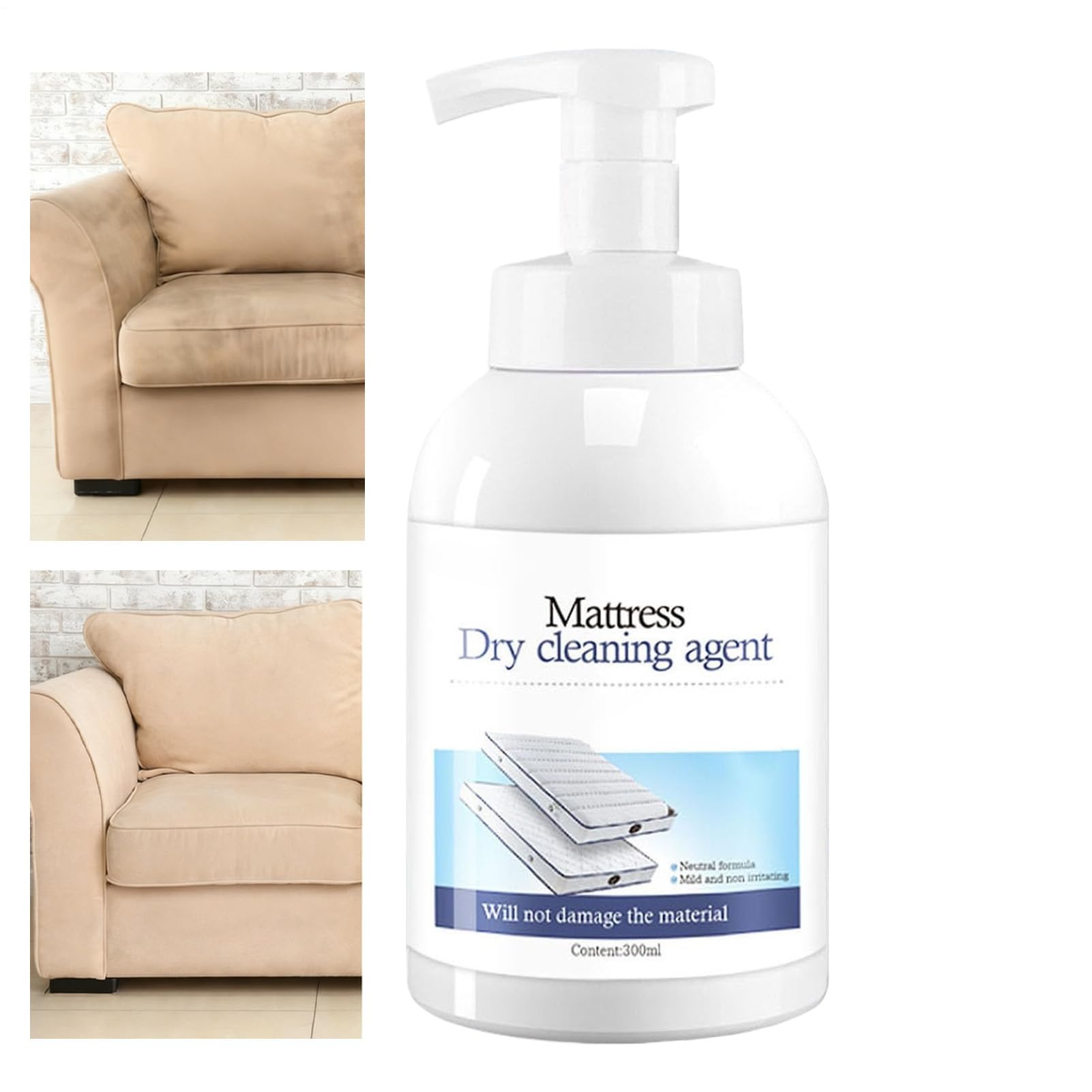 Quick Dry Urine Remover Mattress Liquid Deodorizer 300ML Couch Cleaner Spray with Fast Action Formula Odor Eliminator Pet