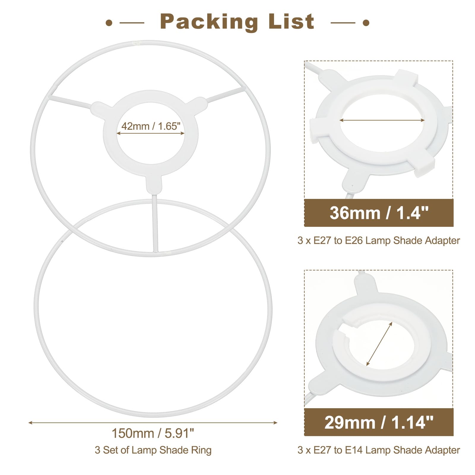 PATIKIL 6 Inch Lamp Shade Ring - Image 2