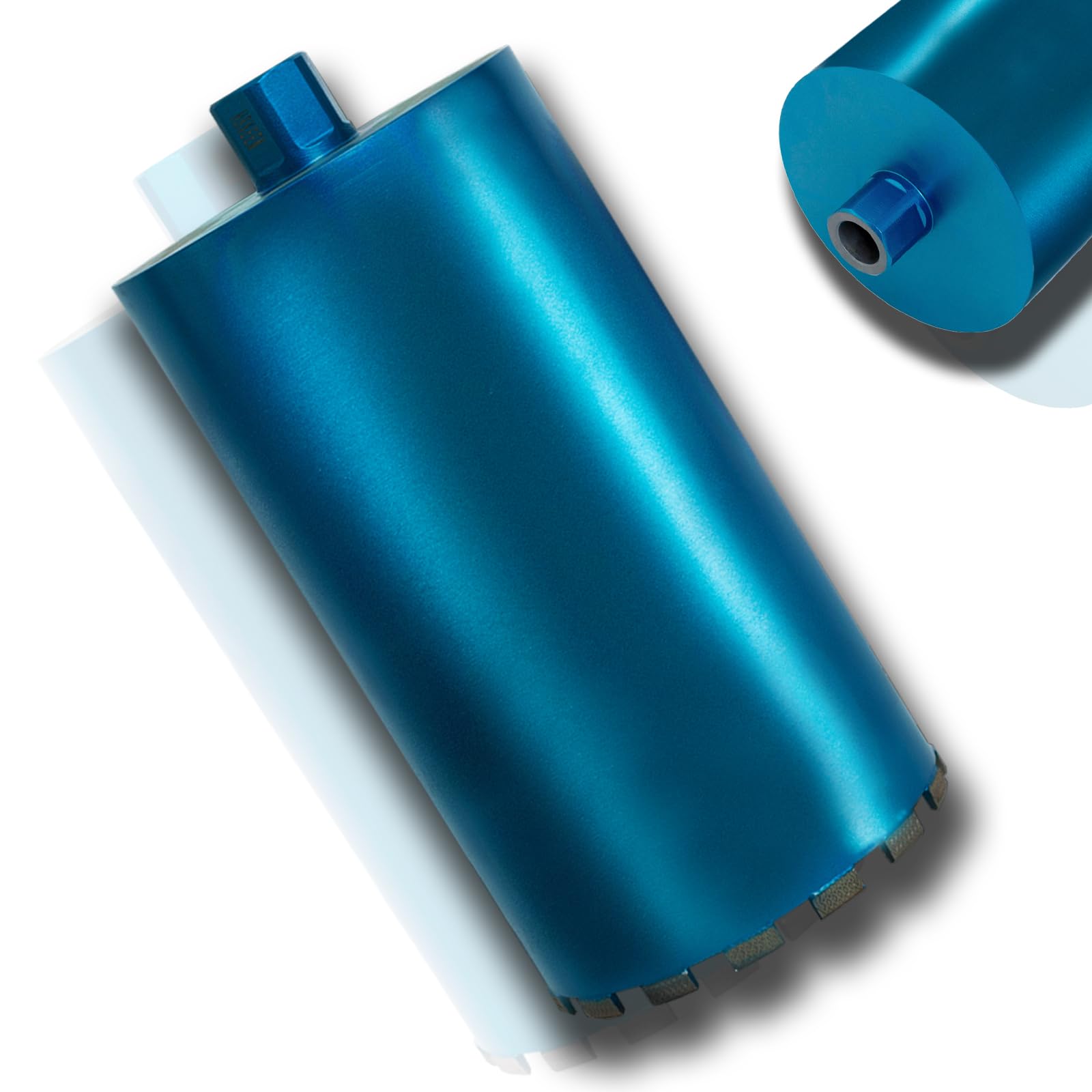 Punta per carotaggio a umido diamantata da 8 pollici, punte per carotaggio per calcestruzzo con profondità di foratura di 14", punta per carotaggio filettata da 1-1/4"-7 per calcestruzzo, calcestruz