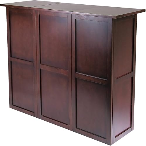 Miniatura 4 de Winsome Newport 40.16 x 50 x 17.87-Inch Wood Expandable Counter Wine Bar, Antique Walnut (94350)
