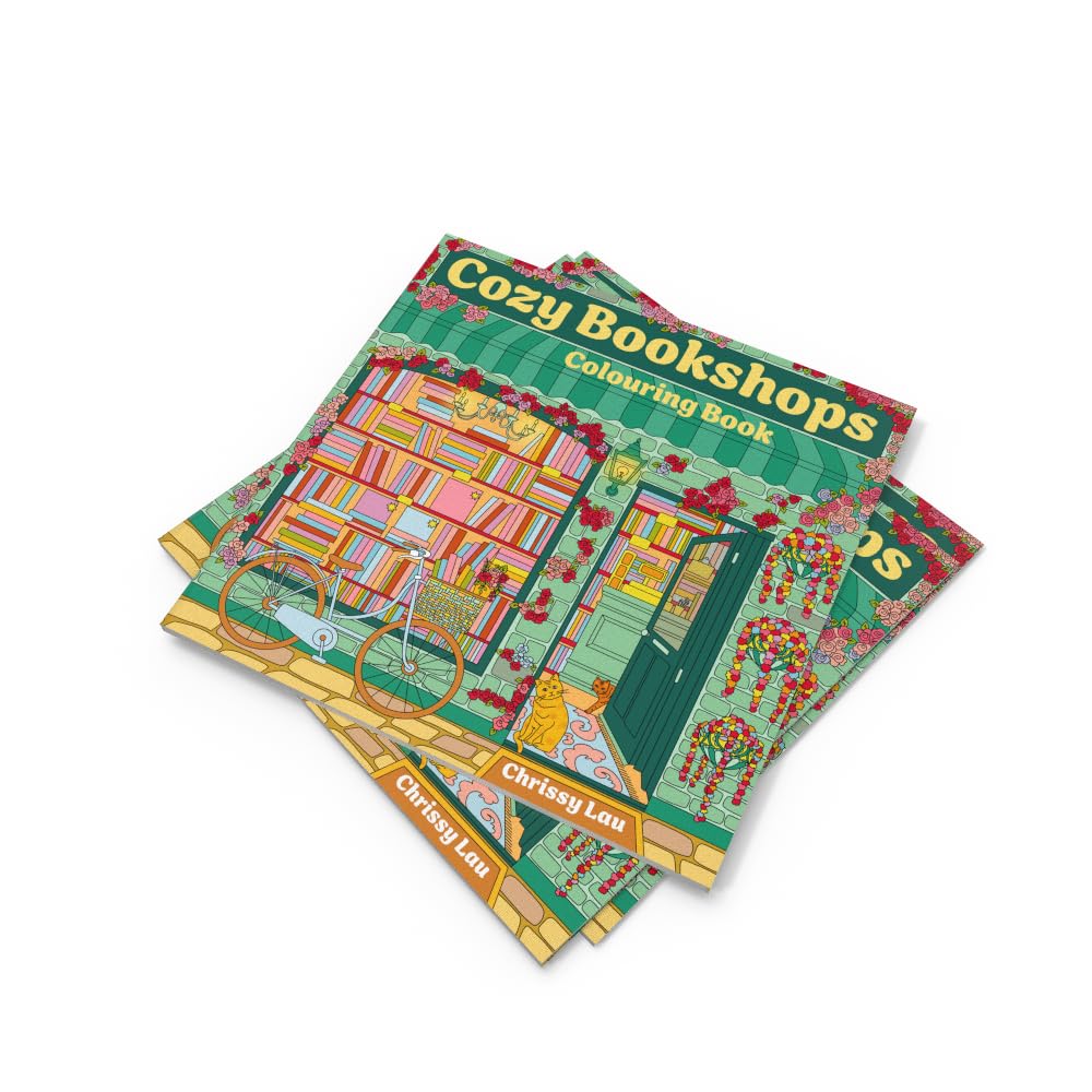 Cozy Bookshops: Colouring Book: For fans of Coco Wyo, colour your way to relaxation with charming scenes of bookstore bliss
