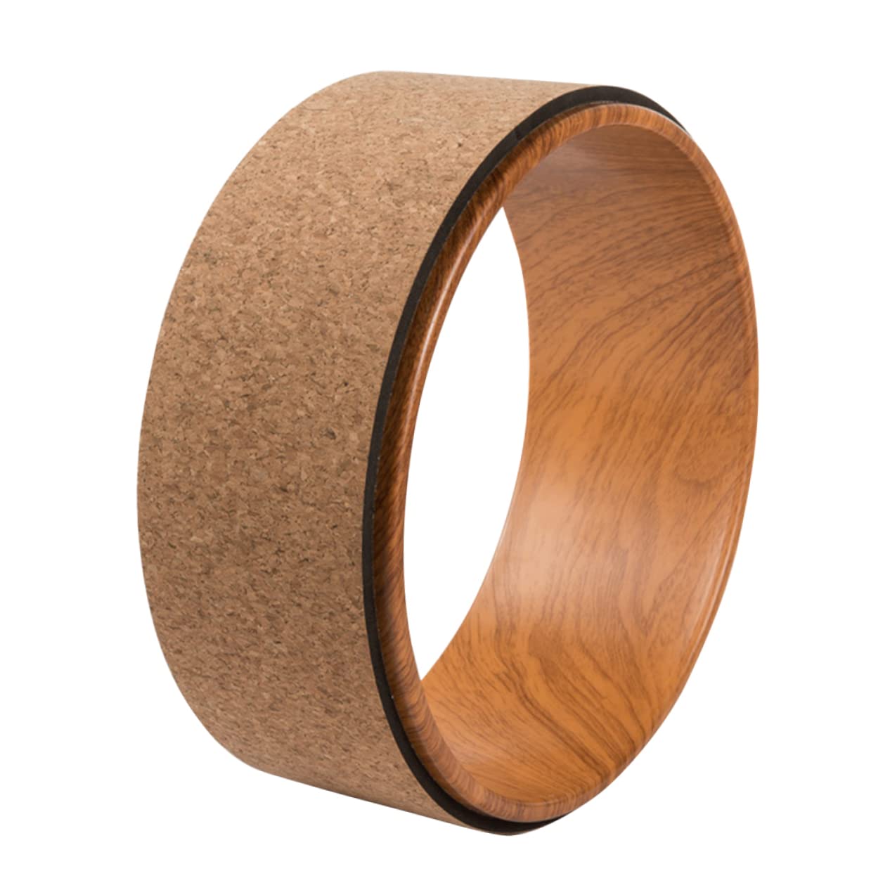 NAMOARLY Yoga Wheel for Backbend Roller Yoga Exerciser Durable Natural Cork Perfect for Spine Stretch