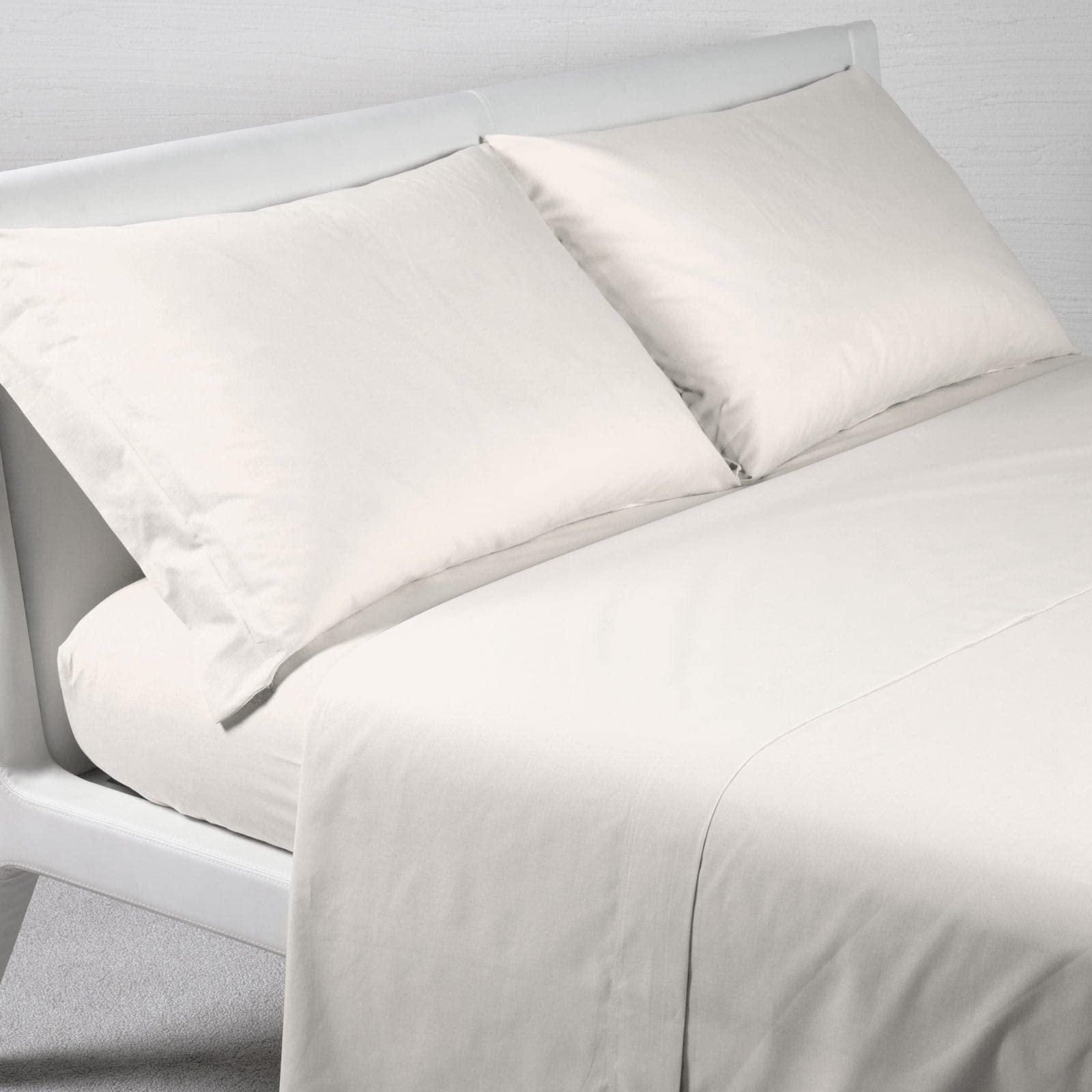 Caleffi Cotton Plain Bedding Set, Cream, Single - Image 3
