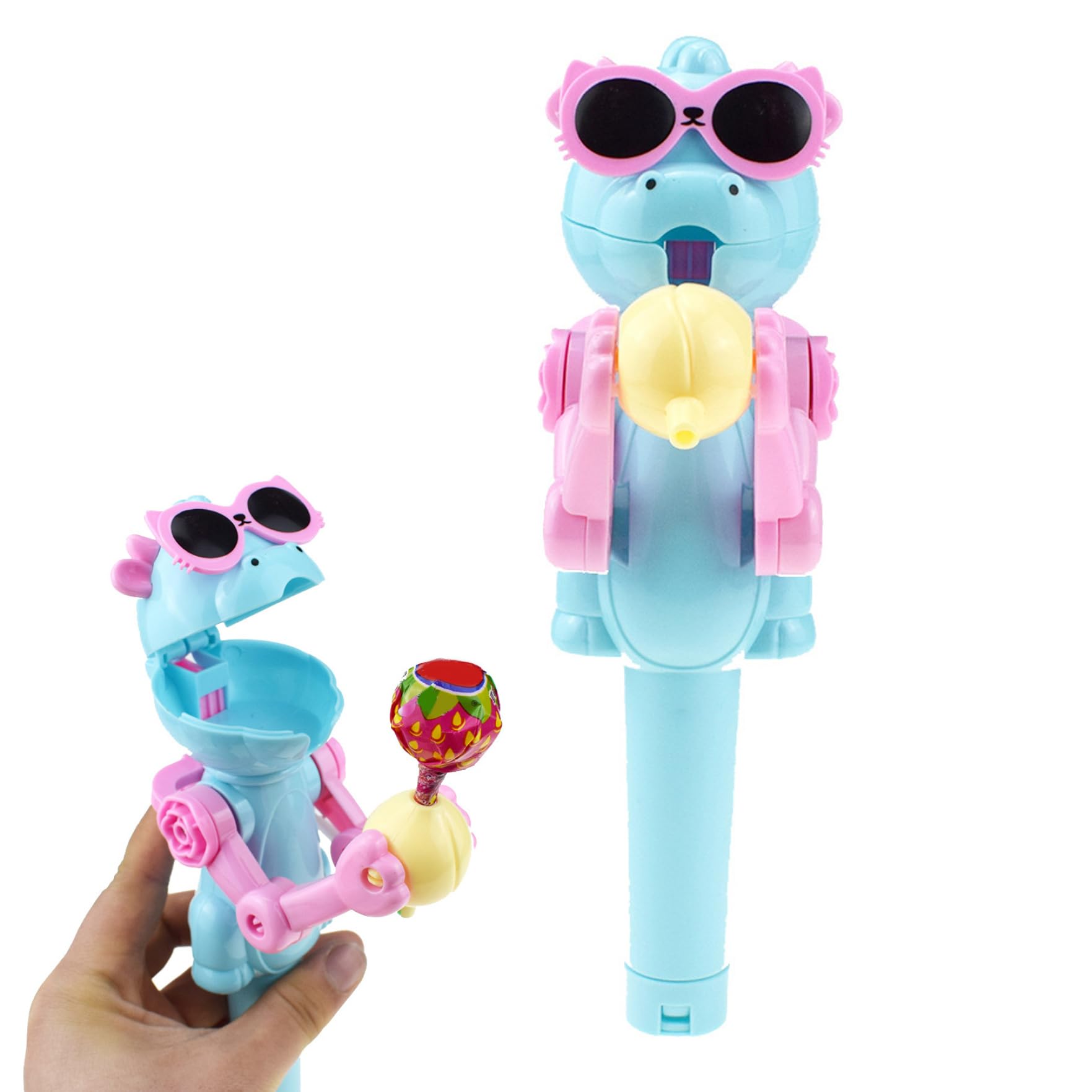 Lollipop Robot Holder Creative Dust Proof Storage Toy Eating Lollipop Novelty Halloween for Kids
