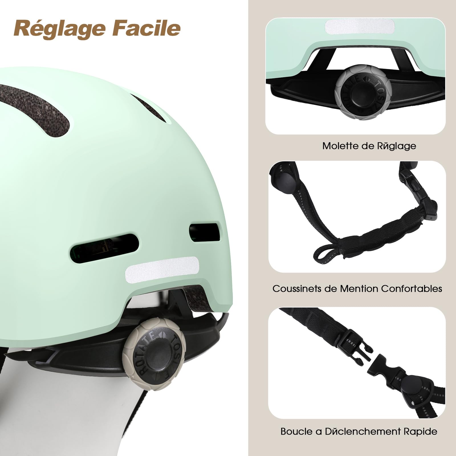 Shinmax Casque de Vélo Adulte avec Peak Intégré - Léger et Aéré, Réglable pour VTT, Vélo de Ville, Route et E-Trottinette