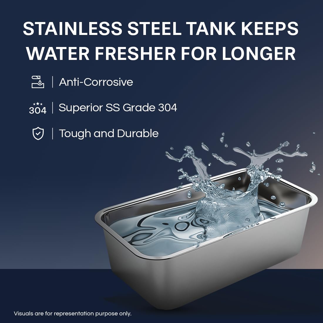 Aquaguard Ritz Pro RO+UV+Copper Water Purifier I Stainless Steel Tank | 2 year filter life | SMART Purifier | TDS Display | FilterLife & Water In take Tracker | With Mega Sediment filter 35 61CzZ+Q6lmL. SL1100