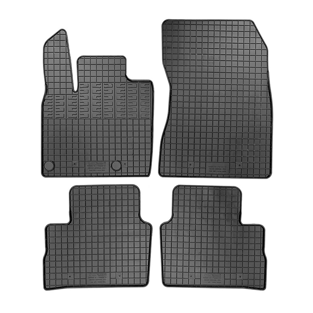 AUTO-STYLE Zestaw gumowych mat kompatybilnych z Nissan Qashqai III (J12) 2021- (4-częściowy + system montażowy), czarny