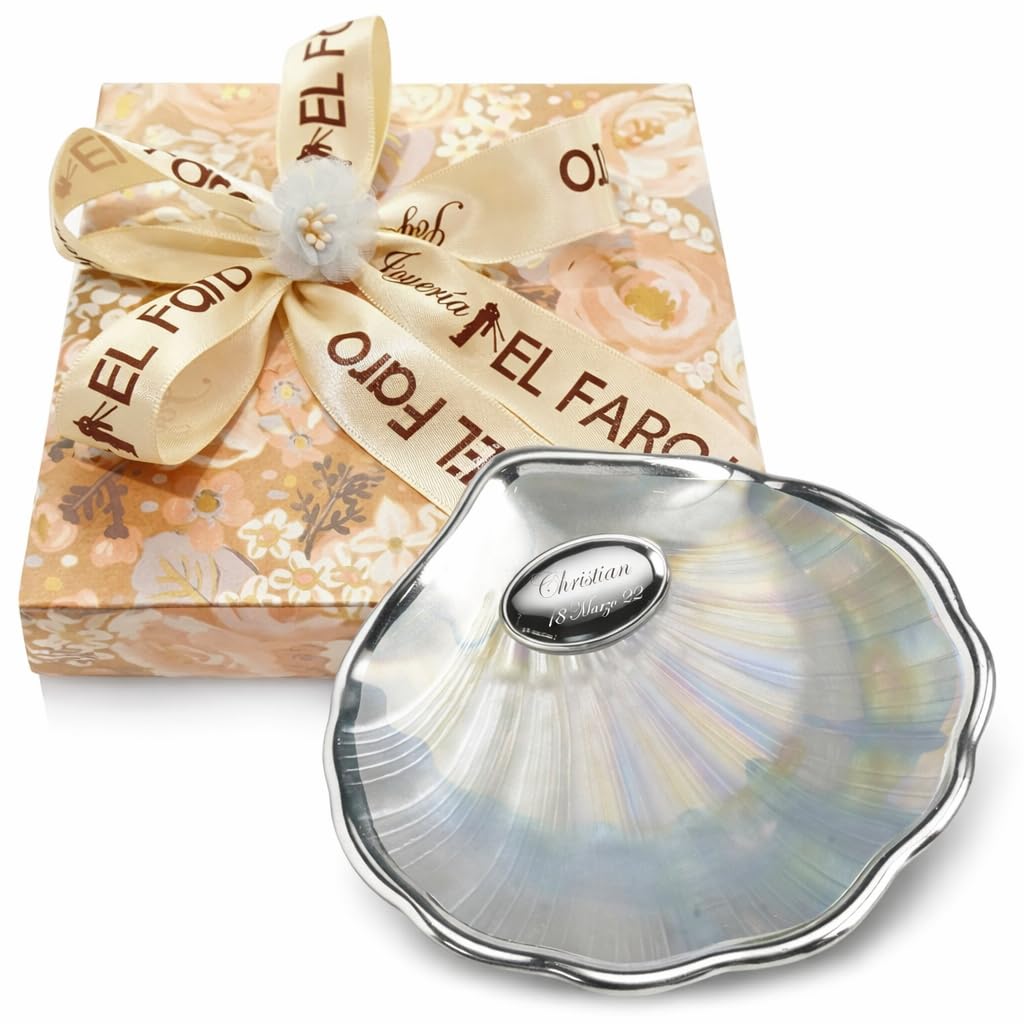 JOYERÍA EL FARO | Concha bautismal | Concha bautismal grabada | Grabado personalizado | Presentación en estuche premium | Un regalo para toda la vida — view 9