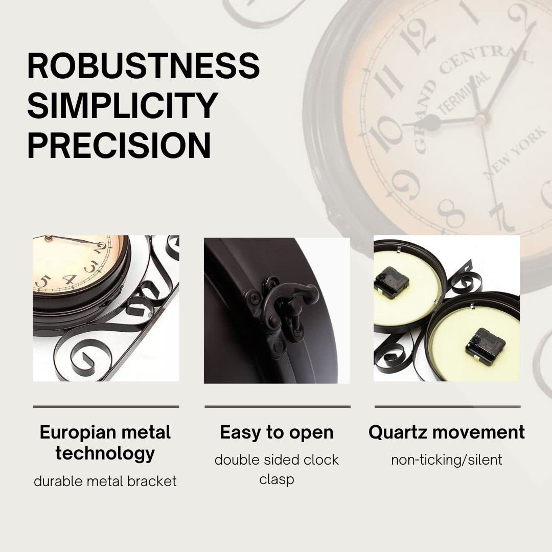 Amazon.com: Vintage Double Sided Wall Clock Industrial Wall Clock