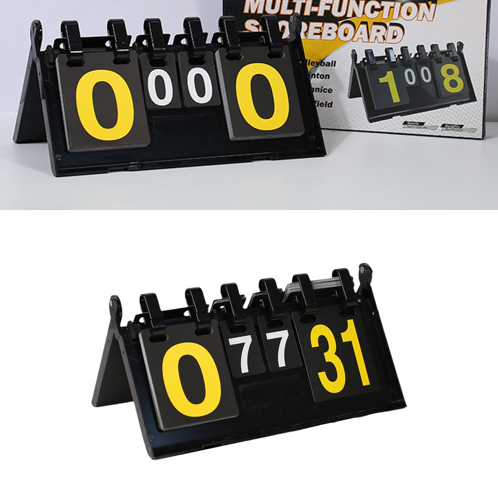 COOLHOOD Tabletops Scoring Board Sports Scoreboard Score Counter Easily Score for Table Tennis Basketball Football