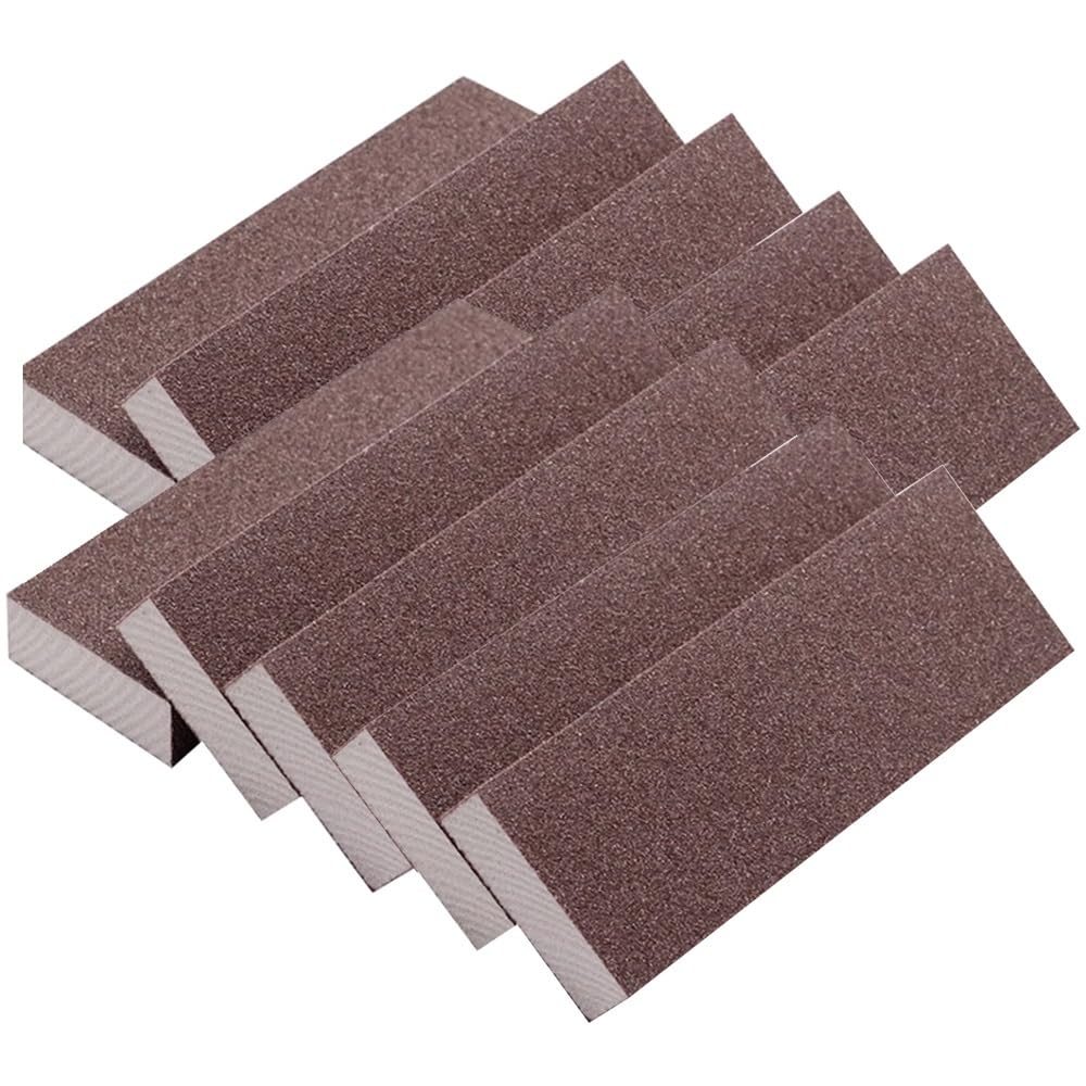 Sanding Block,200mm Sand. Sponge Block, 2/5/10 Pcs, 120-240 Grit Wet Dry For Wood Metal Plastic(180grit 10pcs)
