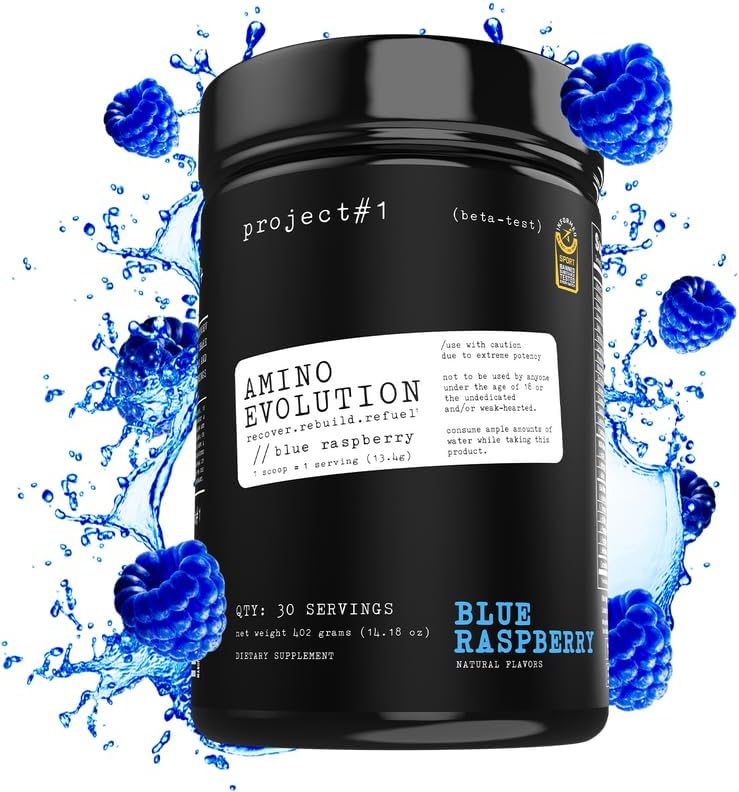 Miniatura 5 de Project #1 AminoEVolution Fórmula de apoyo y recuperación muscular de élite  BCAA vitales mejorados, EAA y electrolitos  Prepost entrenamiento,