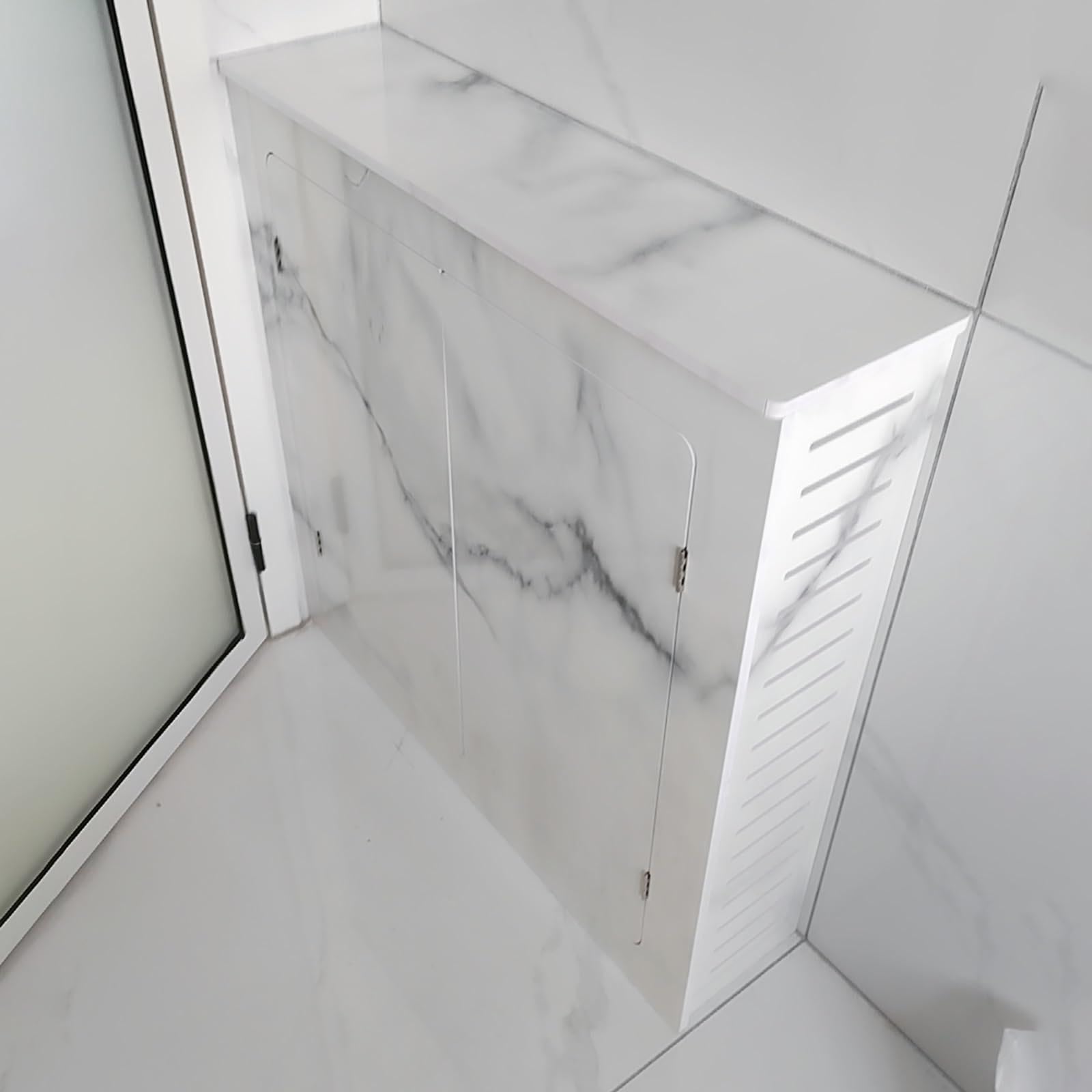 Soporte De Exhibición De La Cubierta del Radiador,Cubierta para Radiador,Protector Moderno De Calefacción, Diseño De Puerta Doble,para Sala De Estar Dormitorio.(L70xH80xT15cm)