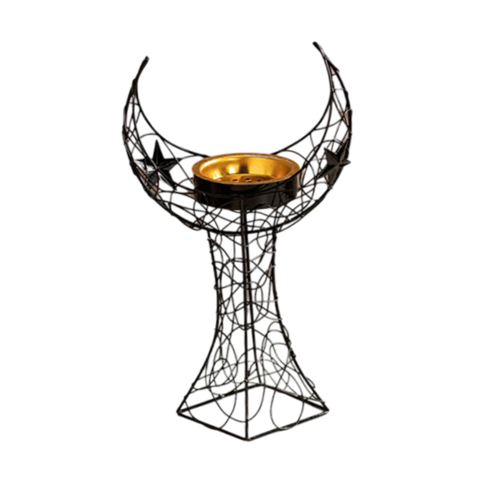 Iron Incense Burner Ornament Gift Portable Burner for Farmhouse Indoor Hotel Black-image-34