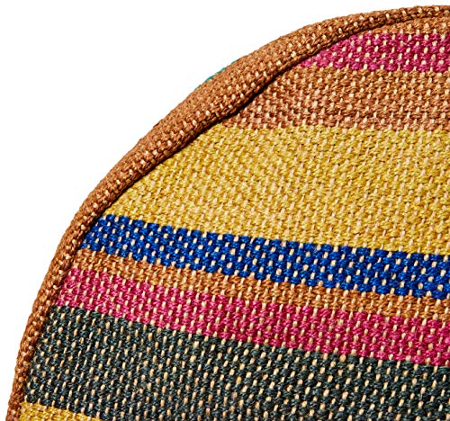 Sac de plage ocre grand volume avec doublure coton et poche interne - 4