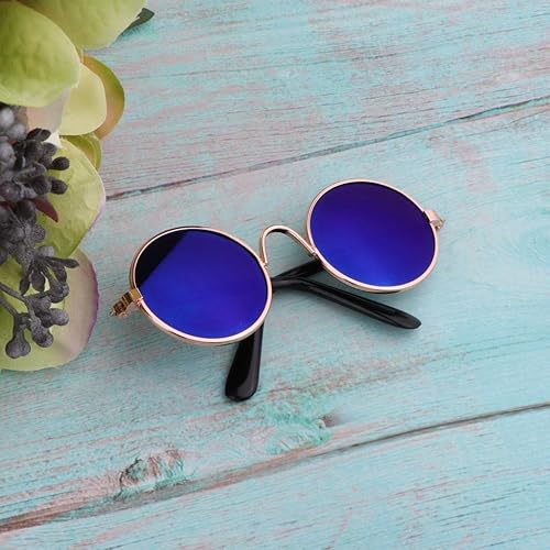 Miniatura 6 de Esquirla 2 pares de lentes de sol redondos retro 16 BJD para muñecas, disfraces, accesorios de cosplay, negro y transparente