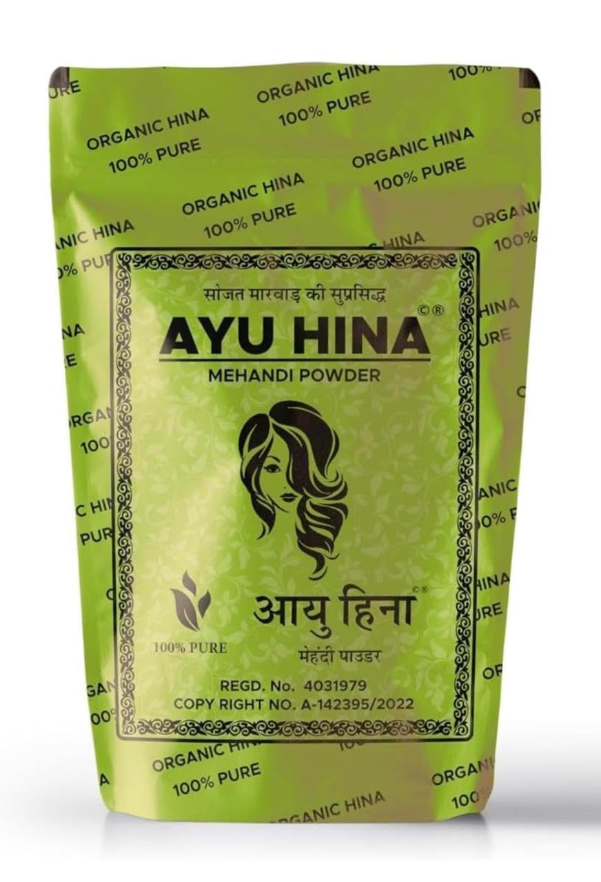 Organic Mehandi Powder, 100% Pure Mehandi 1kg (Mehandi Leafs Powder, Pack of 2)-image-0