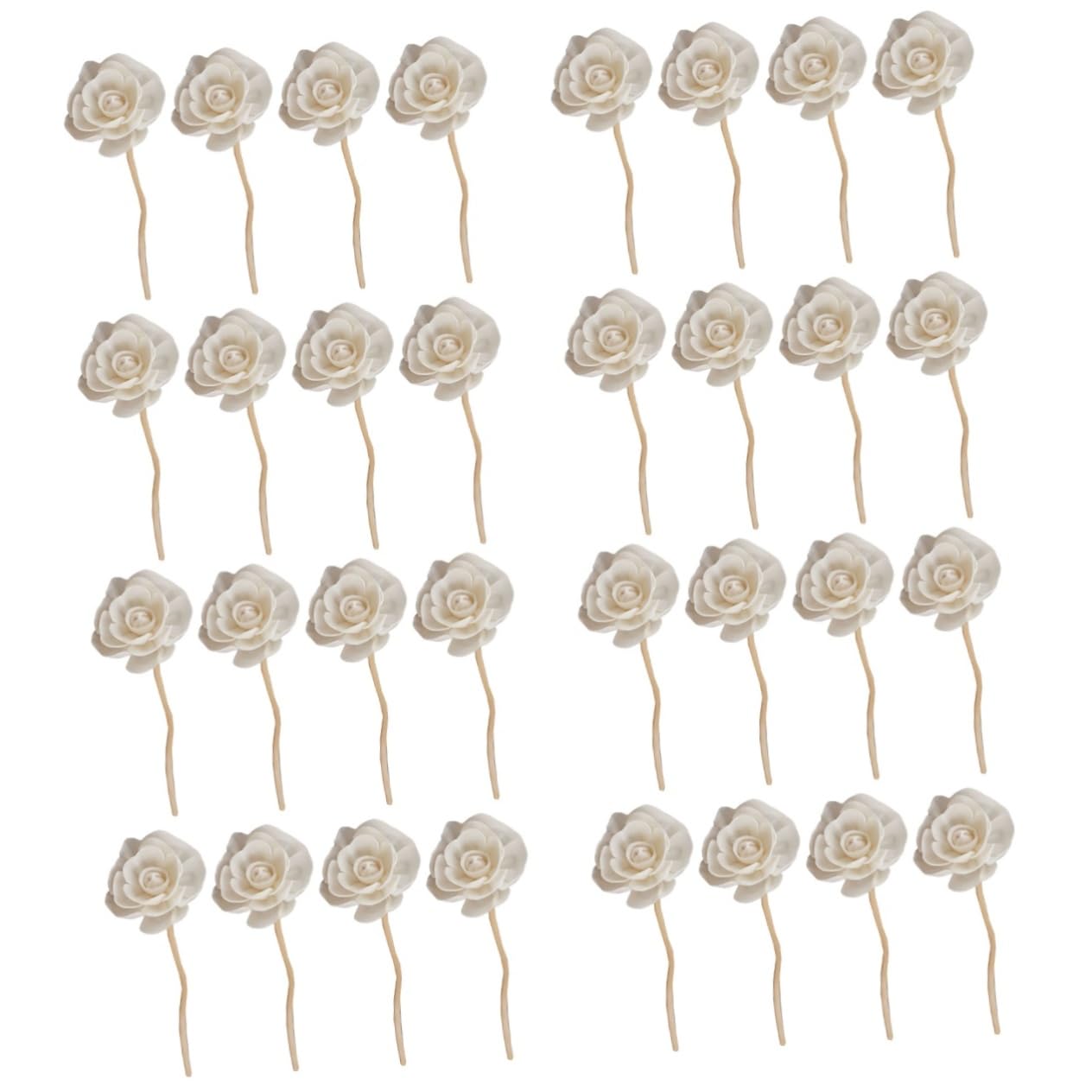 Alipis 32 Piezas Flor de Hierba de ratán Recarga de del difusor Palo de perfumado Oil Diffuser ambientador Palo difusor de Aroma de Flores Palos difusores con Flores