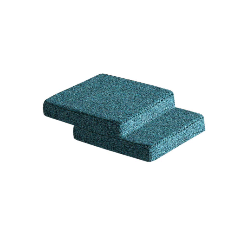 Yuly Cojín cuadrado acolchado relleno con esponja viscoelástica, suave y cómodo, antideslizante, 8 cm de grosor, juego de 2