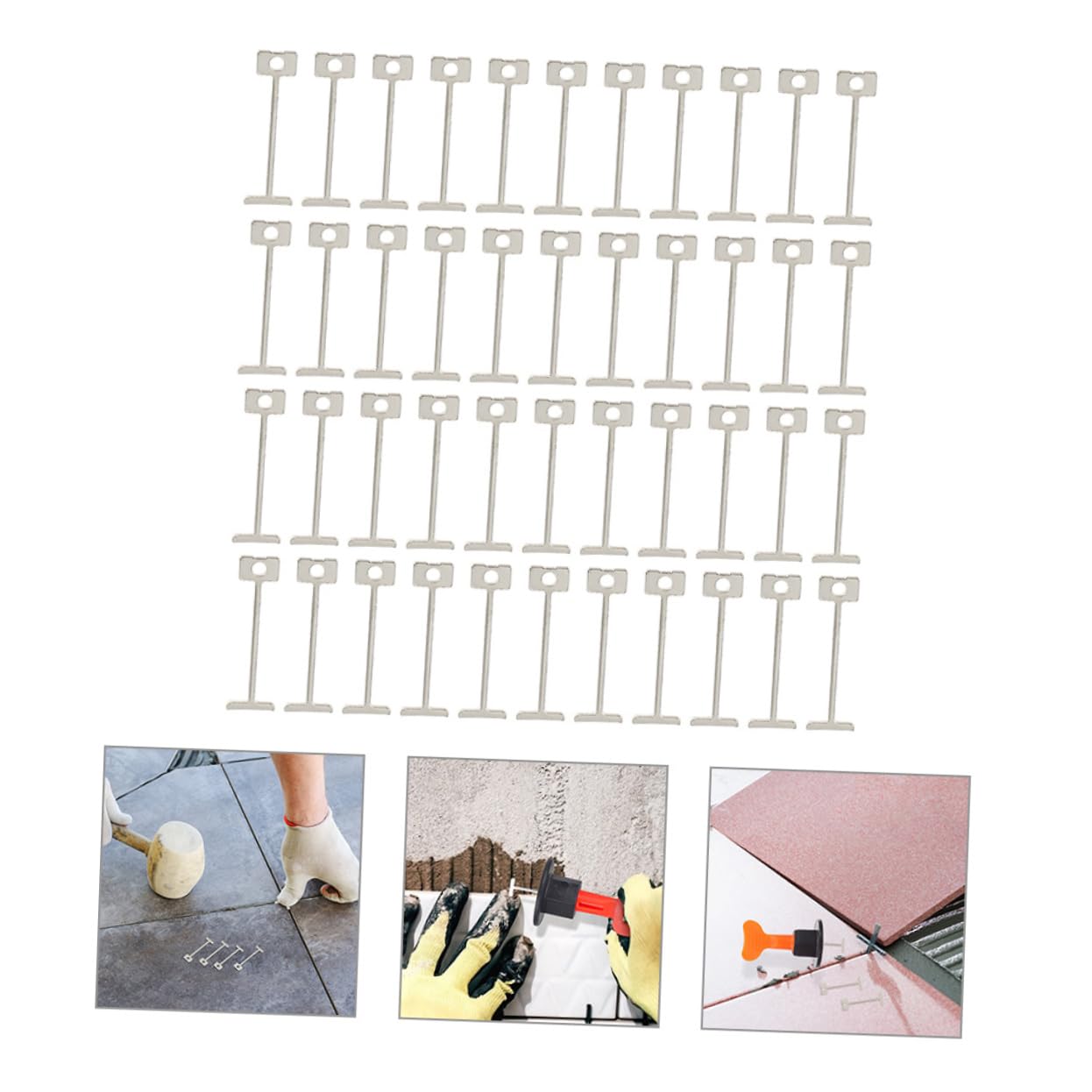 Veemoon 800pièces De Nivellement Acier Pour Carrelage Spacers Réutilisables Pour De Carreaux Salons De Bain Et Cuisines