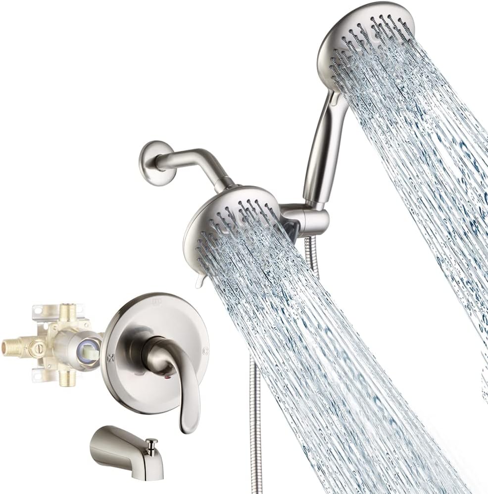 One-Day Sale: Up to 40% Off Dual-Function Shower Faucet Set with Tub Spout Bath High Pressure 35 Setting Dual 2 in 1 Shower System with Handheld Shower Head 3-way Water Diverter Shower Trim Kit with Rough In Valve Brushed Nickel 60% Off Discount Dual-Function Shower Faucet Set with Tub Spout Bath High Pressure 35 Setting Dual 2 in 1 Shower System with Handheld Shower Head 3-way Water Diverter Shower Trim Kit with Rough In Valve Brushed Nickel