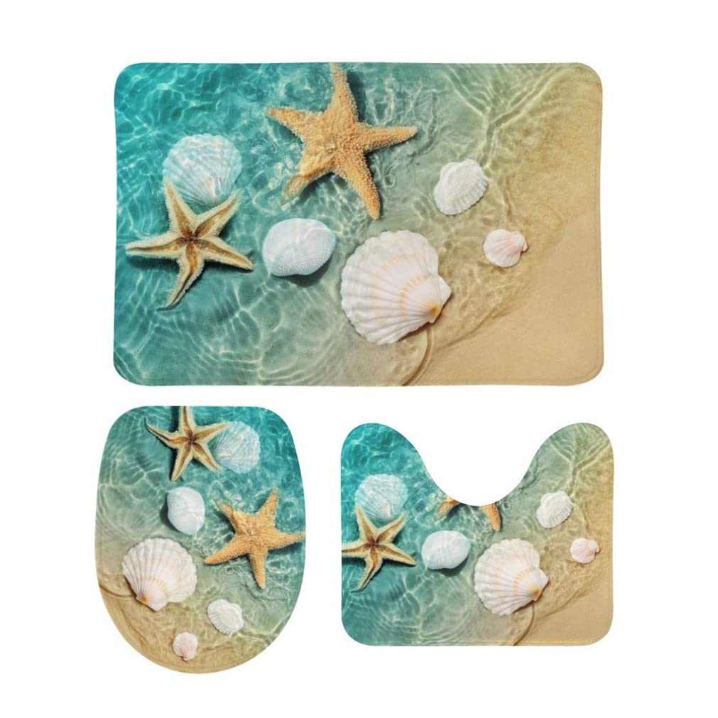 Tapis de salle bain plage antidérapant et lavable