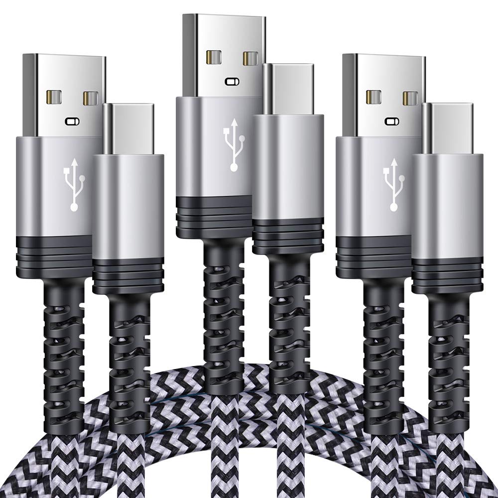 USB Type C Cable, SIXSIM 3Pack 6ft USB C Cable Fast Charging Cord Phone Charger Cable for Samsung Galaxy S25 Ultra S25 S24 FE A55 A35 A15 S24 S23 Ultra A54 A14 A13, iPhone 16/16 Pro/15 Pro Max/15 Plus