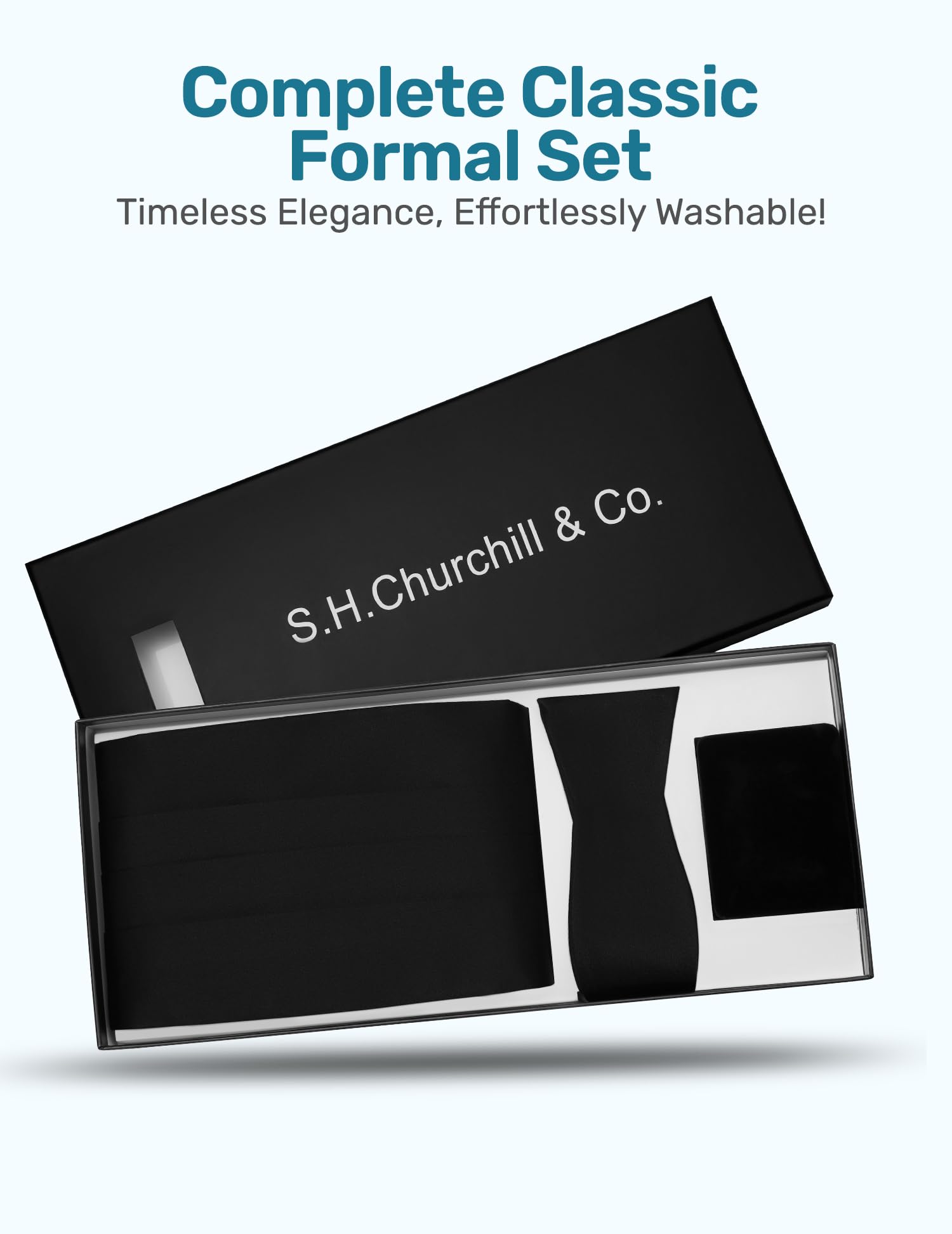 S.H. Churchill & Co. Herren Bow Tie And Cummerbund Fliege und Kummerbund