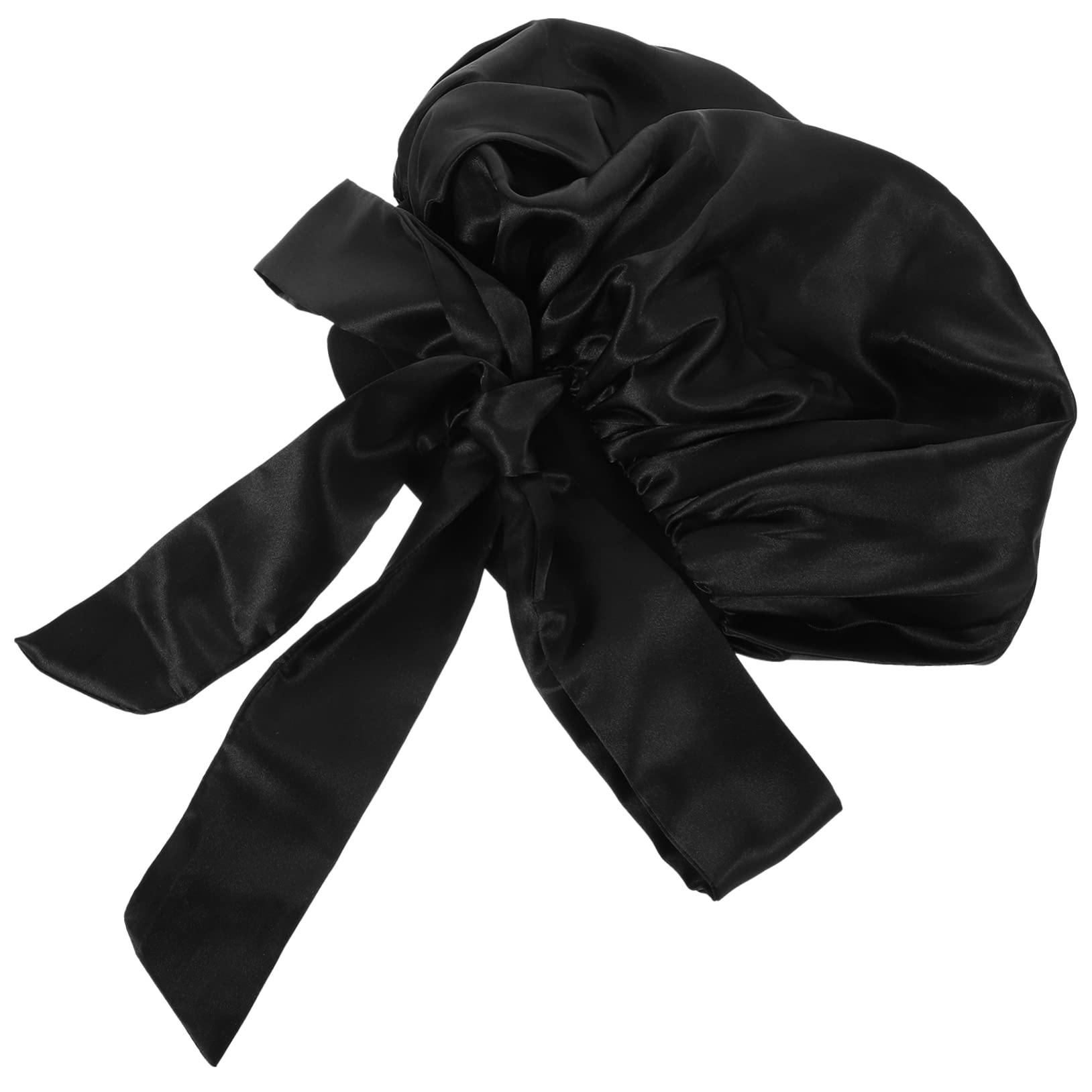 minkissy 3piezas Gorro De Para Mujeres Con Lazo Capucha Grande De Satén Gorro De Baño Elástico y Reutilizable Para Spa y Sueño